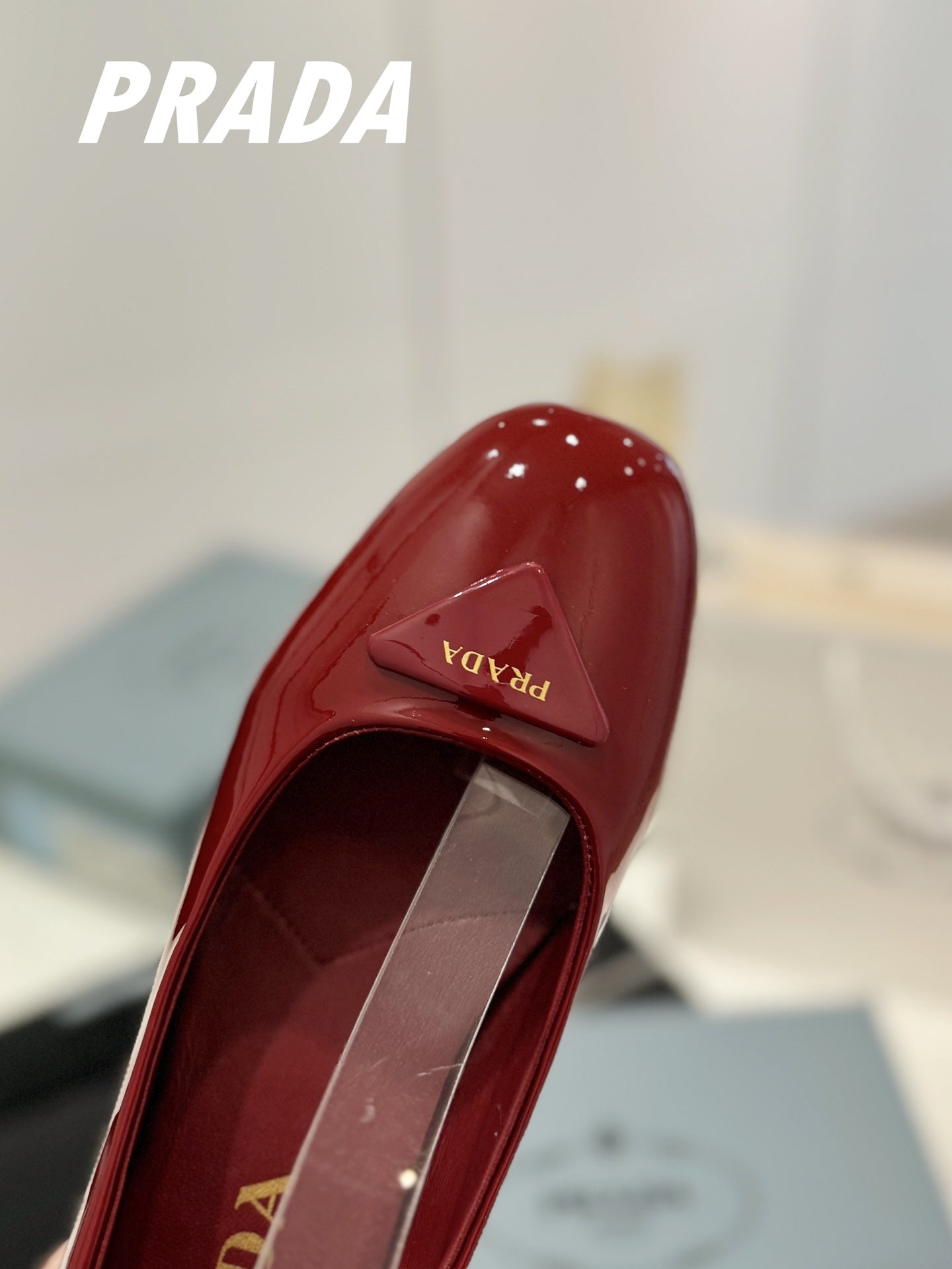PRADA NAPPA MARY JANE PUMPS JAM LAMBSKIN